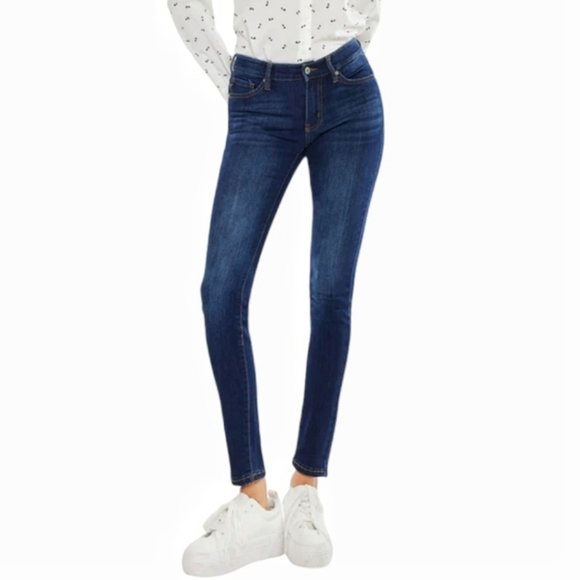 KanCan - Mid Rise Skinny Jeans Dark Wash - Picture 1 of 12